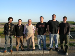 A photo of five students and Professor Ganji