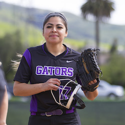 San Francisco State University girls softball athlete