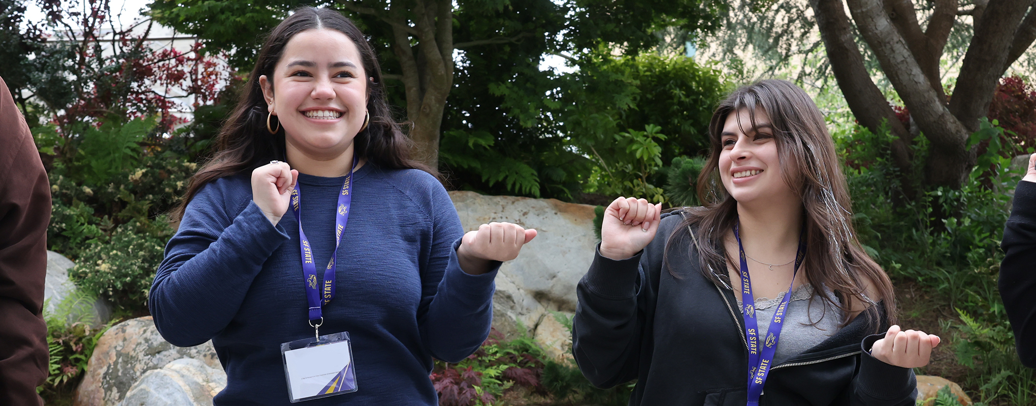 Two San Francisco State University Students at Orientation dancing