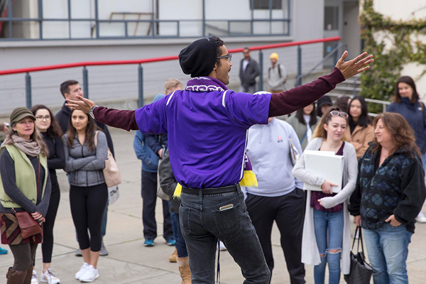 Man giving a tour